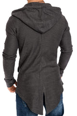 Casaco de moletom com cinto de lapela e zíper