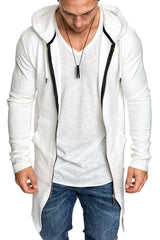 Casaco de moletom com cinto de lapela e zíper