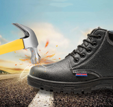 Sapatos de trabalho quentes e à prova de frio de pelúcia de cano alto