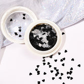 Lentejuelas ultrafinas mate con forma de corazón de melocotón para uñas