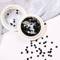 Lentejuelas ultrafinas mate con forma de corazón de melocotón para uñas