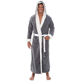 Pijama masculino inverno cor sólida roupa de casa