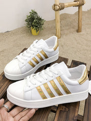 Novos sapatos de solado grosso com biqueira de concha, versáteis e respiráveis para esportes e lazer