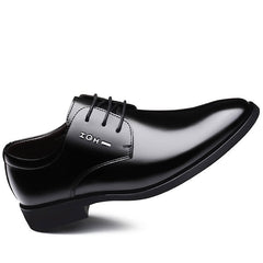 Zapatos de cuero para hombre de talla grande, traje de negocios, versión coreana