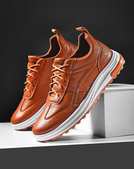 Zapatos negros informales de caña baja de cuero para hombre