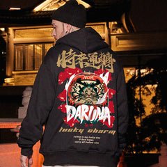 National Tide Estilo Chinês Plus Veludo Grosso Com Capuz Plus Size Jaqueta Outono E Inverno Suéter Tendência Masculina