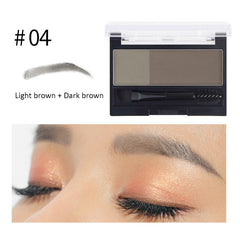 Dnm Lazy Two-Color Eyebrow Powder com pincel para sobrancelhas, à prova d'água, natural e duradouro, artefato para sobrancelhas