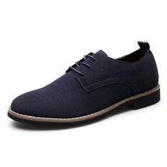 Zapatillas de hombre, zapatos de cuero, zapatos de gamuza sintética para hombre, talla grande