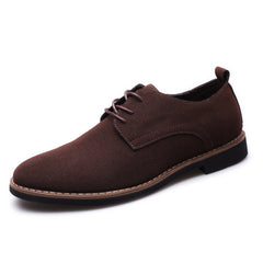 Zapatillas de hombre, zapatos de cuero, zapatos de gamuza sintética para hombre, talla grande