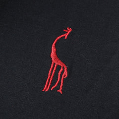 Short sleeve embroidery fawn summer