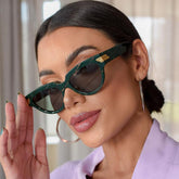 Gafas de sol con protección UV y diseño de ojo de gato