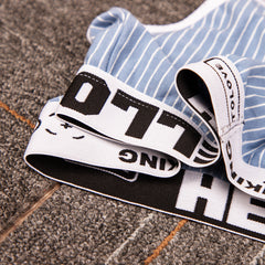 Calzoncillos de hombre de algodón a rayas con forma de triángulo y cintura baja, ropa interior transpirable para hombre