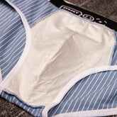 Cuecas masculinas listradas de algodão triangular, cintura baixa, cuecas respiráveis para homens