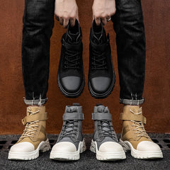 Botas Martin para hombre de otoño estilo retro casual de caña alta