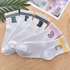 Women's alphabet tube socks