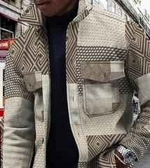 Casaco Suéter Impressão 3D Multicolor Top Versátil