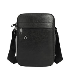Bolsa de couro PU casual masculina de um ombro oblíqua