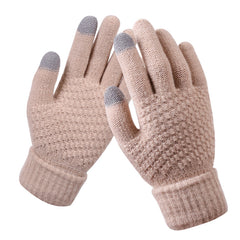 Guantes de punto para pareja, guantes para pantalla táctil