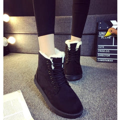 Botas de neve com cano curto e botinhas de veludo