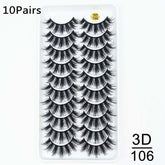 Diez pares de pestañas postizas