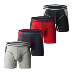 Shorts Modal Color Block e Cueca Boxer Longa