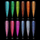 Aurora Magic Nail Powder Glitter para unhas