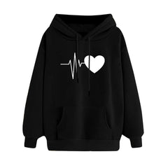Women's Loose Casual Fleece Hoodie Sweatshirt