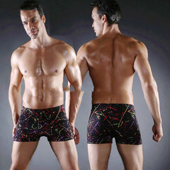 Shorts de banho com estampa boxer masculino