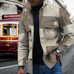 Casaco Suéter Impressão 3D Multicolor Top Versátil