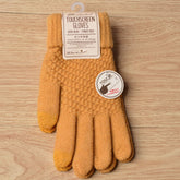 Guantes de punto para mujer, de jacquard, con pantalla táctil, cálidos y modernos guantes de invierno