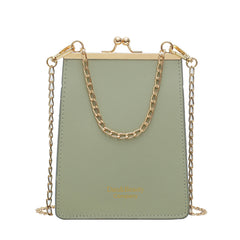 Diagonal Mobile Phone Bag Korean Casual Ladies Wallet Large-capacity Chain Clip Buckle Shoulder Mini Bag