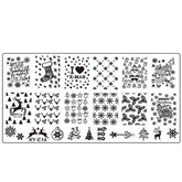 Estampado floral navideño para realzar las uñas