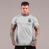 Camiseta deportiva fitness de manga corta para hombre