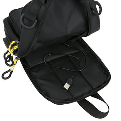 Bolso bandolera de nailon impermeable, bolso de pecho multifuncional para hombre