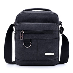 Bolso bandolera informal de lona multicapa con un solo hombro para hombre
