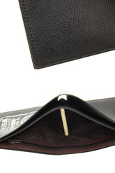 Moda Masculina PU Preto Carteira Curta