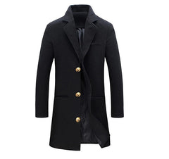 Men’s Lapel Trench Coat – Winter