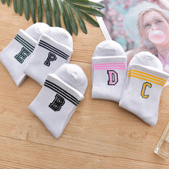 Women's alphabet tube socks