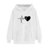 Moletom feminino solto casual de lã com capuz