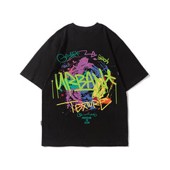 Roupas masculinas plus size da moda de rua de manga curta