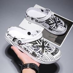 Zapatillas con agujeros para hombre, tallas grandes, puntera de zapatillas