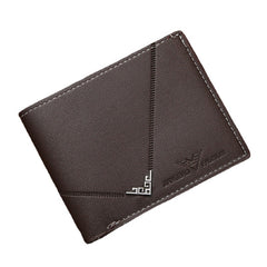 Cartera corta con ranuras para múltiples tarjetas y diseño de lichi para hombre Simplicity Fashion