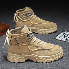 Bota de trabajo informal de estilo británico para hombre, combinable con todo