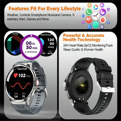 New Smart Watch Men 1.85-Inch HD Sports Bluetooth Call GPS Sports Fitness Tracker Heart Monitor 710mAh Waterproof Smart watch