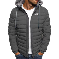 Men’s Winter Jacket – Warm, insulated, slim-fit, hooded, zipper, casual and stylish.