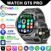 For HUAWEI GT5 Pro GPS NFC Smart Watch Men 360*360 AMOLED Screen Heart rate Bluetooth Call IP67 Waterproof Man Smartwatch 2024