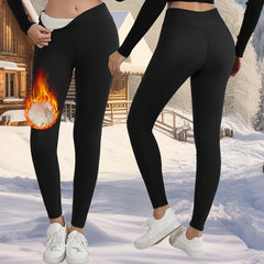 High-Waist Fleece Velvet Leggings – Autumn & Winter