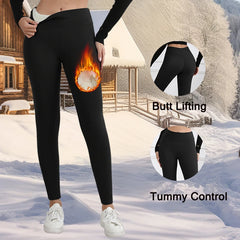 High-Waist Fleece Velvet Leggings – Autumn & Winter