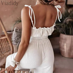 Casual 2-Piece Set – Camisole & High-Waist Pants