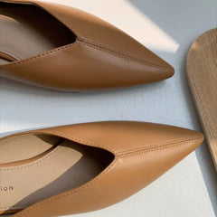 Retro Korean-Style Flat Shoes 2023 – Long Toe Seam, Closed Design